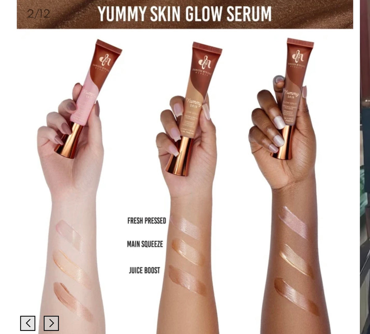 DANESSA MYRICKS YUMMY SKIN GLOW SERUM SHADE MAIN SQUEEZE